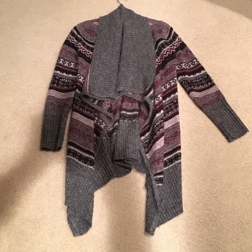 Kensie Fair Isle Sweater Cardigan